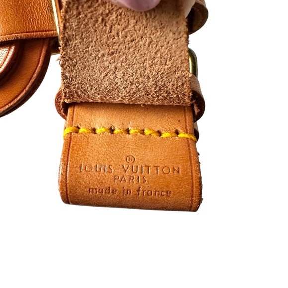 Authentic Louis Vuitton Vachetta Leather Large Luggage Tag with Poignet - Picture 4 of 9